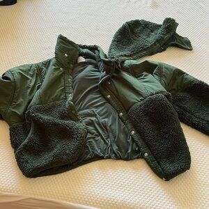 Free People Adventure Awaits Fleece Lush Pine color Size M